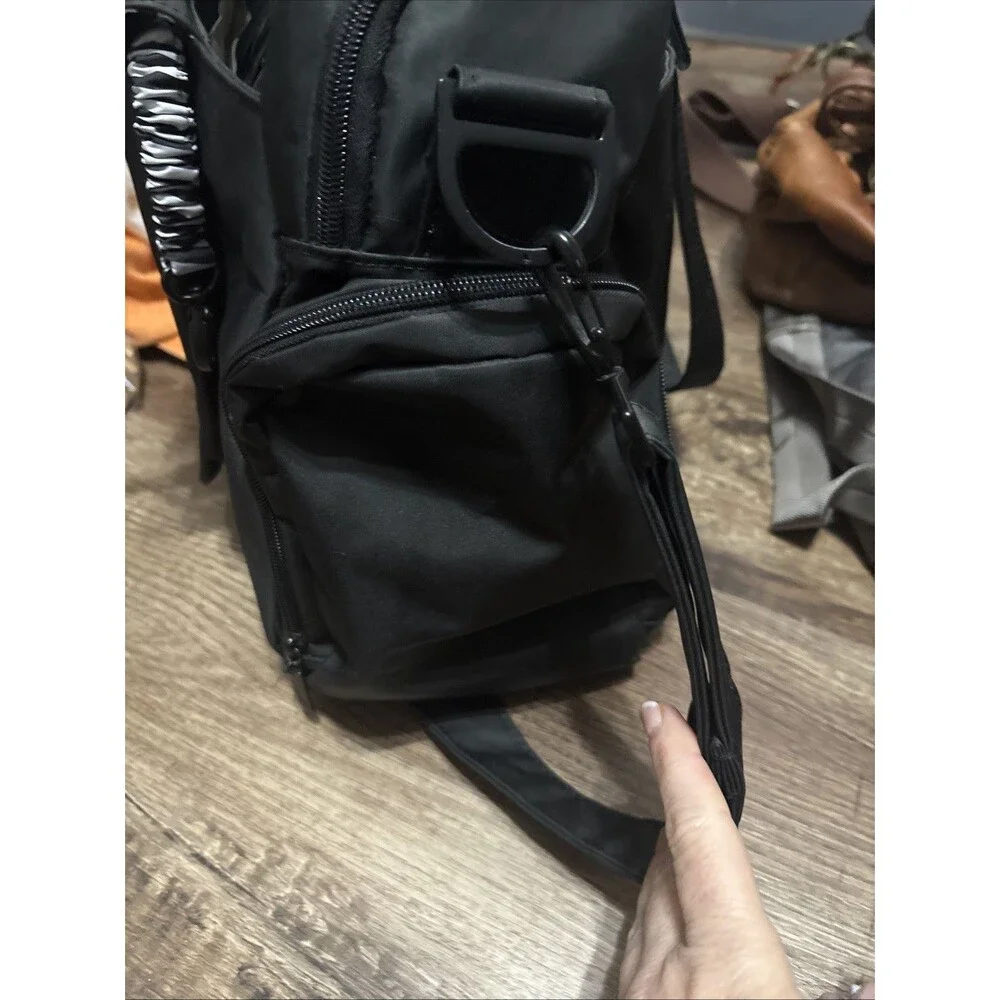 JuJuBe Signature Large Utility-Strap Tote Shoulder Crossbody Diaper Bag- Black